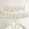 Cream White Happy Birthday Balloon Banner – 16 Inch Mylar Foil Letters for Boys & Girls, Party Decorations Supplies